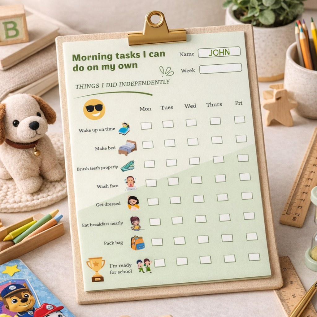 Green Daily Planner Mockup